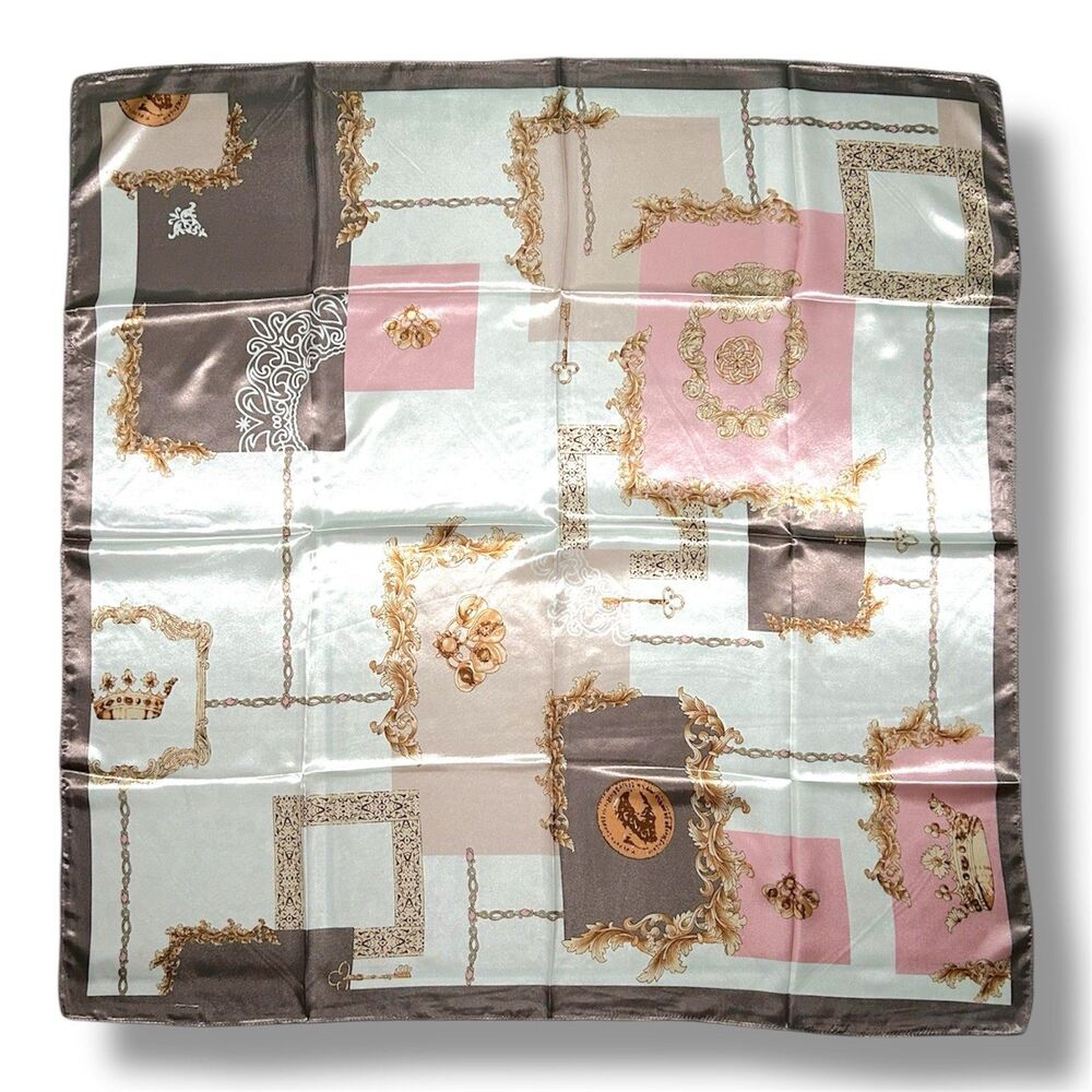 Light Brown Heat Scarf 35” X 35” Women Scarve Crown Headscarf Elegant